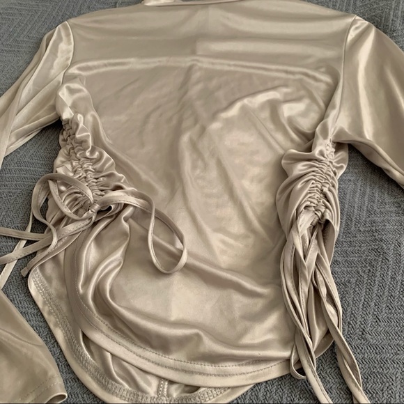 M long sleeve semi transparent grey top - Picture 2 of 4